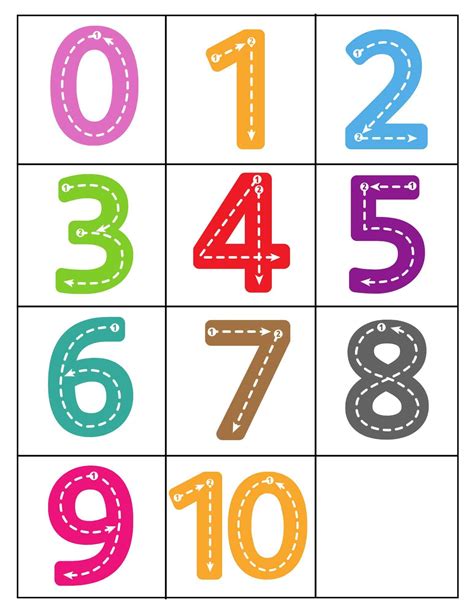 Large Printable Numbers for Learning & Little Learners