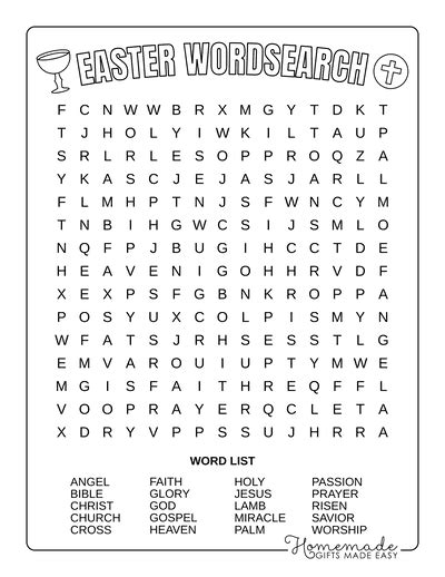 Last-Minute Lifesavers: Quick & Easy Easter Word Searches