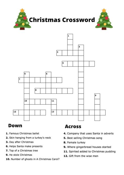 Last-Minute Magic: Quick & Easy Christmas Crossword Puzzle Printables