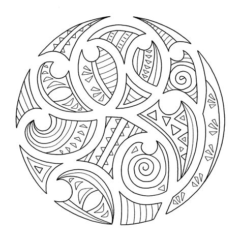 Learn & Color: Polynesian Patterns & Symbols Coloring Pages