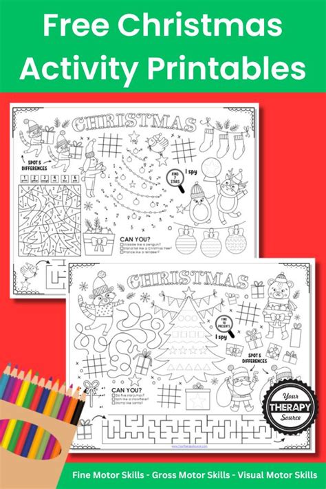 Learning & Educational Adventures with Christmas Activity Sheets Printable