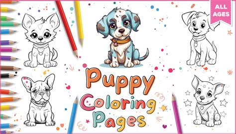 Learning Through Laughter: Educational Puppy Coloring Pages