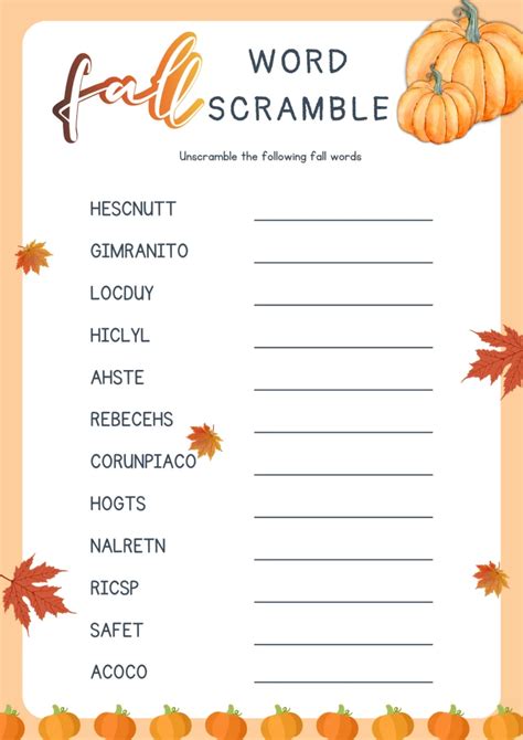 Learning Through Play: Educational Fall Printables