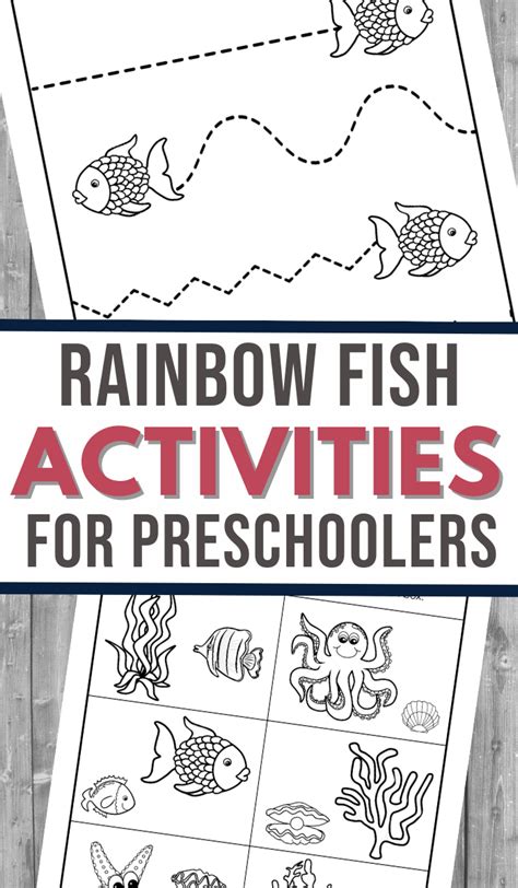 Learning Through Play: Educational Rainbow Fish Activity Sheets