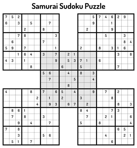Level Up! Intermediate Samurai Sudoku Printables