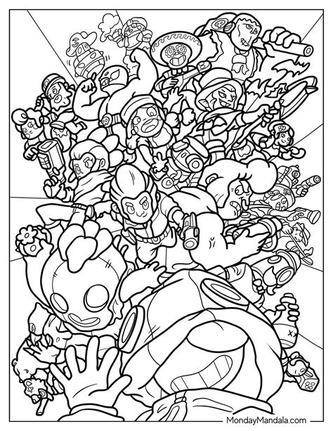 Level Up Your Art Skills: Classic Brawler Spotlight Brawl Stars Printable Free Coloring Pages