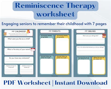 Life Skills & Reminiscence Printables