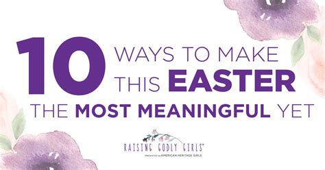 Make This Easter Meaningful