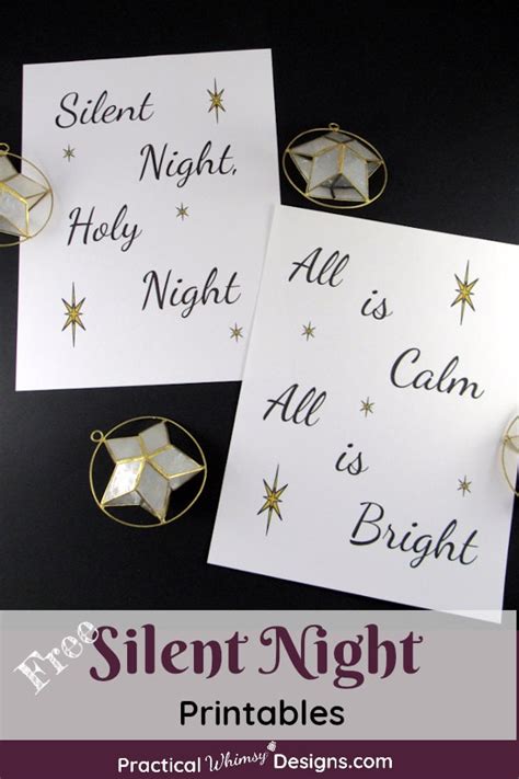 Making Memories: "Silent Night" Printables for Kids & Families
