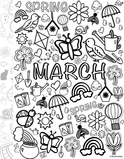 March Coloring Page Themes to Spark Creativity