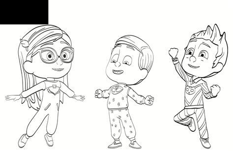 Meet the Heroes: Classic PJ Masks Coloring Pages Printable