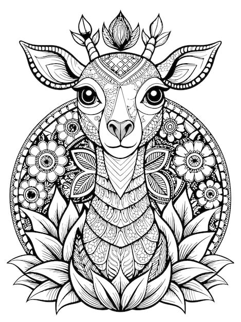 Mindful Mandalas & Intricate Patterns: Giraffes for Adults