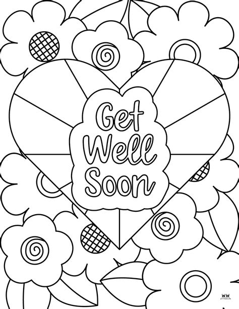 Mindful Mending: Sophisticated Get Well Coloring Pages for Adults