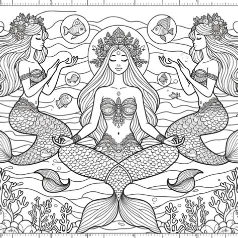 Mindful Mermaids & Serene Seascapes: Coloring for Relaxation