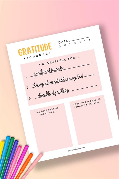 Mindful Moments: Daily Gratitude Journal Pages