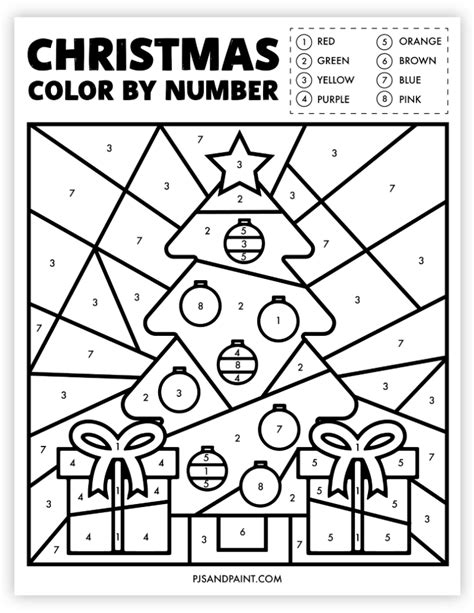 Mindful Moments: Unwinding with Festive Color By Number Therapy