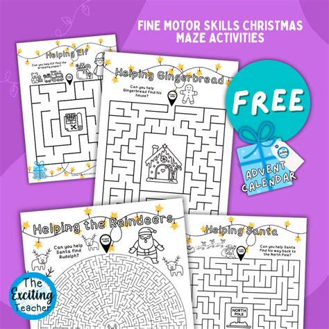 Mindfulness & Quiet Moments: Calming Christmas Activity Sheets Printable