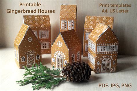Miniature Magic: Tiny Printable Gingerbread Houses & Ornaments