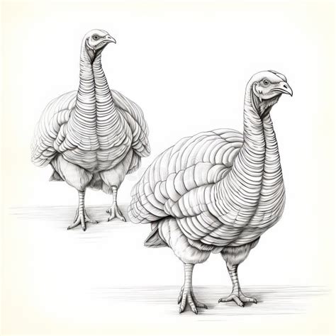 Minimalist Magic: Silhouette & Outline Turkeys for Versatility