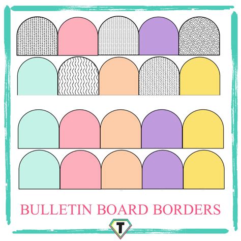 Minimalist & Modern Printable Borders for Bulletin Boards: Sleek Simplicity