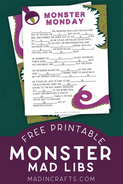 Monster Mad Libs: Creative & Hilarious Story Fun