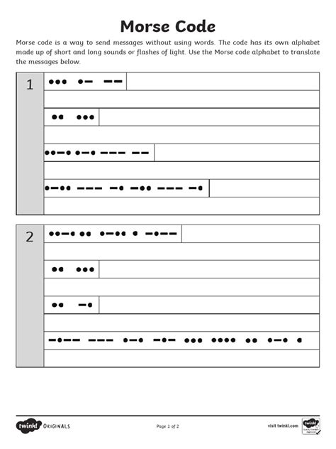 Morse Code Games & Activity Printables