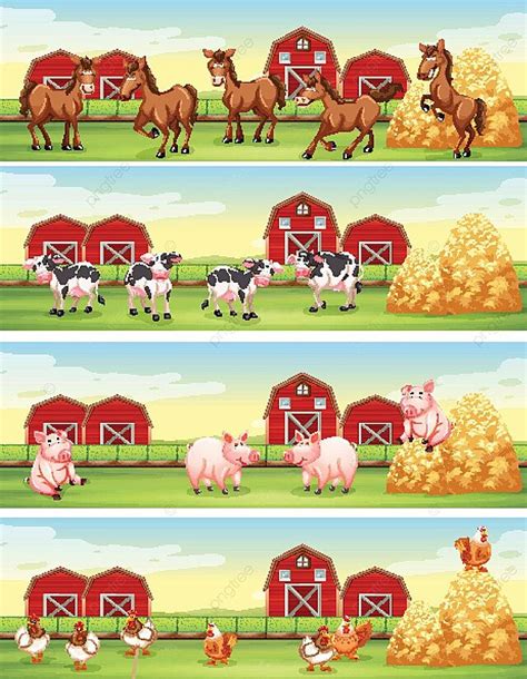 Nature Scene Templates: Animals in Their Habitat