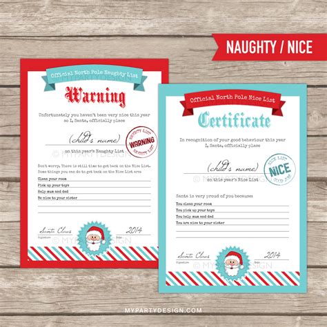 Naughty & Nice Certificates: Guiding Behavior with a Wink