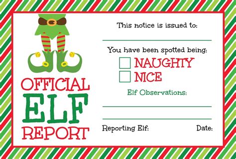 Naughty & Nice: Mischievous & Behavior-Focused Elf Notes