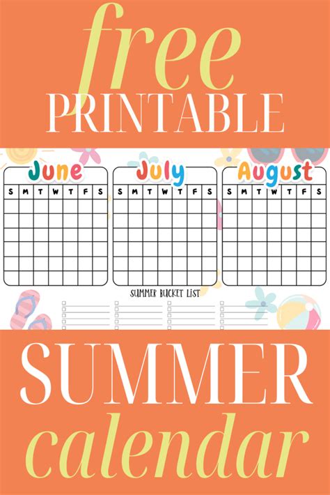Navigating Your Best Summer Yet: Creative Uses for Your Summer Printable Calendar