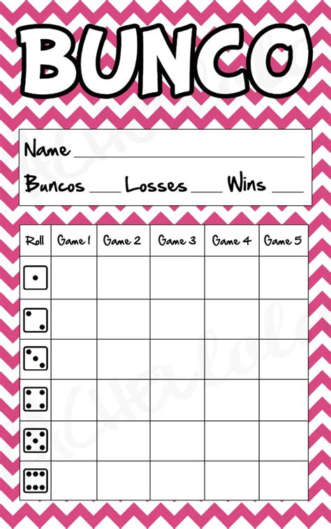 New Player Friendly: Bunco Score Cards with Built-in Rules & Tips