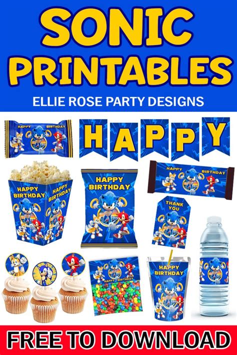 Party Zone Power-Ups: Sonic Party Printables