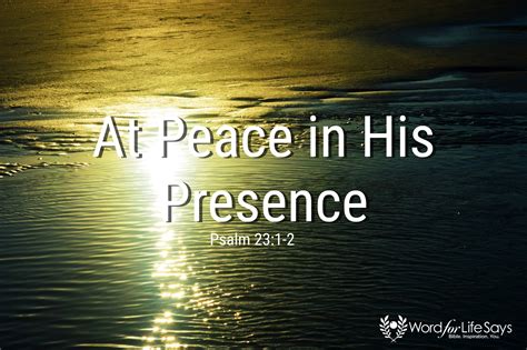 Peace & Rest: Finding Solace in His Presence