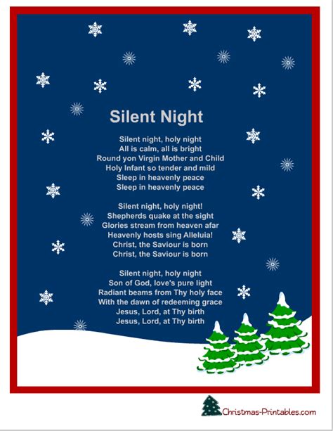 Peaceful & Reflective: Soulful "Christmas Carol Printable Lyrics" for Quiet Moments