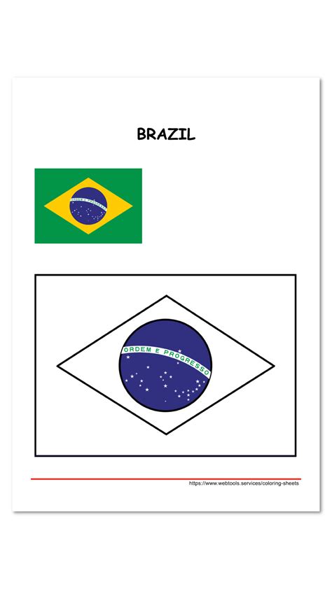 Printable Brazilian Flags for School Projects & Learning