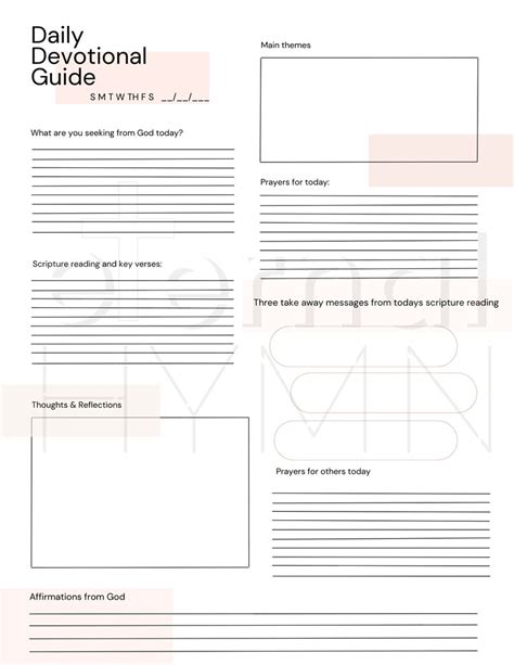 Printable for Personal Devotion & Quiet Reflection