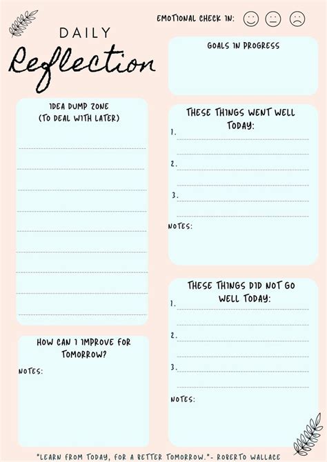 Printable for Personal Reflection: A Daily Dose of Inspiration