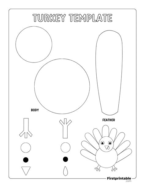 Printable Turkey Body Templates for Little Hands: Kid-Friendly Fun & Learning
