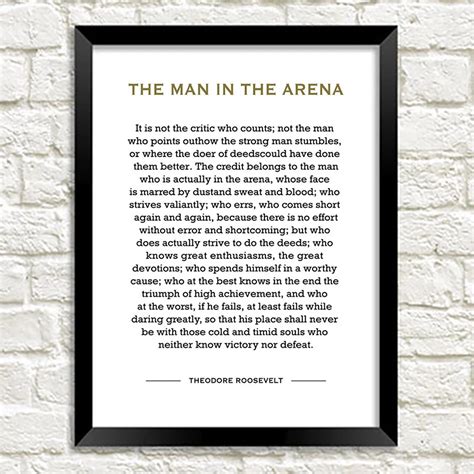 Printing Perfection: Bringing Your "Man in the Arena Printable" to Life