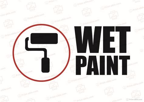 Professional & Polished: Elegant Wet Paint Sign Printables for Business