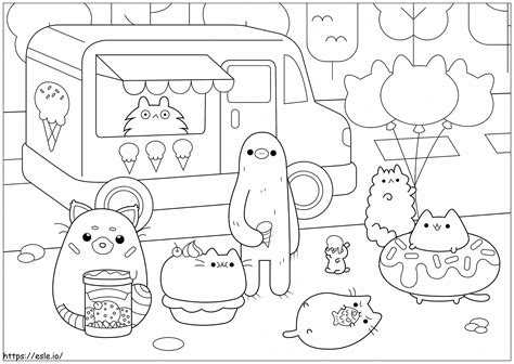 Pusheen & Friends: Duo & Group Coloring Fun