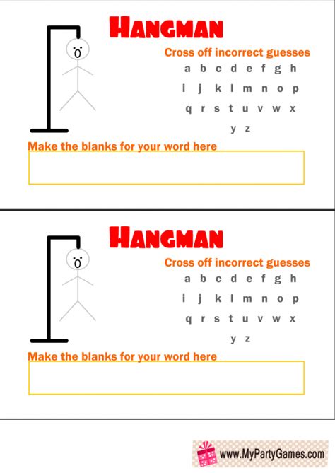 Quick-Play Hangman Sheets: For Instant Fun