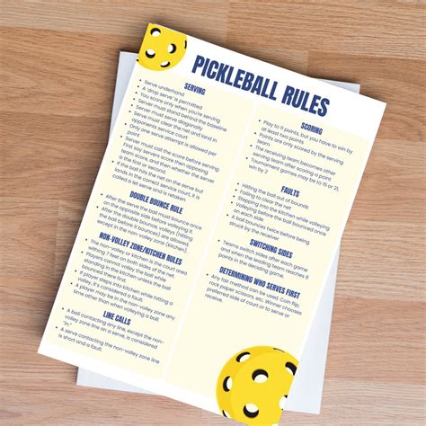 Quick Reference Cheat Sheet: Your Grab-and-Go Printable Pickleball Rules