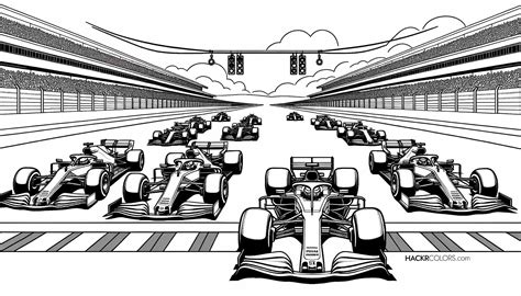 Race Day Ready: Formula 1 & Stock Car Coloring