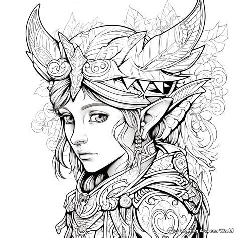 Relaxing & Intricate Elf Designs: Colouring for Mindfulness and Detail