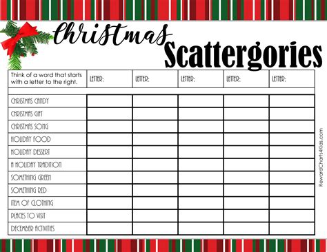 Seasonal & Holiday Sparkle: Festive Scattergories Lists