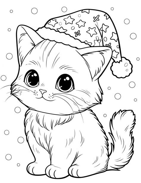 Seasonal Snuggles: Holiday & Themed Kitten Coloring Pages