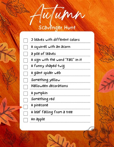 Setting the Scene: What Makes a Fall Scavenger Hunt Special?