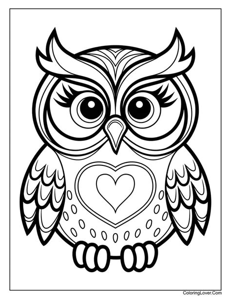 Simple & Sweet: Owl Coloring Pages for Young Explorers