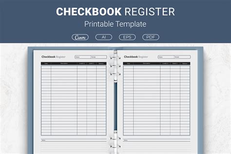 Sleek & Simple: Minimalist Free Printable Checkbook Register Designs
